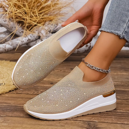 Damen Glitzernde Slip-On Sneaker R&B