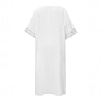 Damen Oversized T-Shirt mit transparenten Einsätzen und V-Ausschnitt R&B
