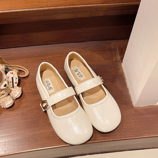 Damen elegante Mary Jane Ballerinas mit modischem Schnallenakzent R&B