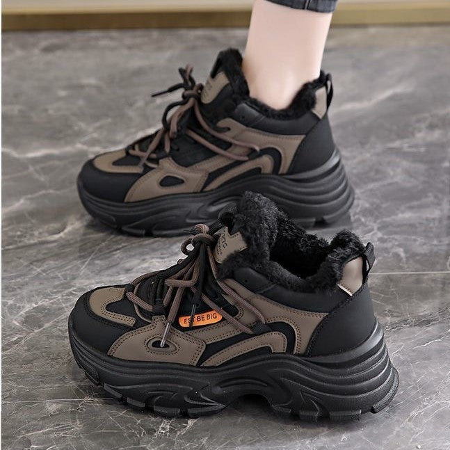 Damen Winterliche Sneaker mit warmem Futter und rutschfester Sohle