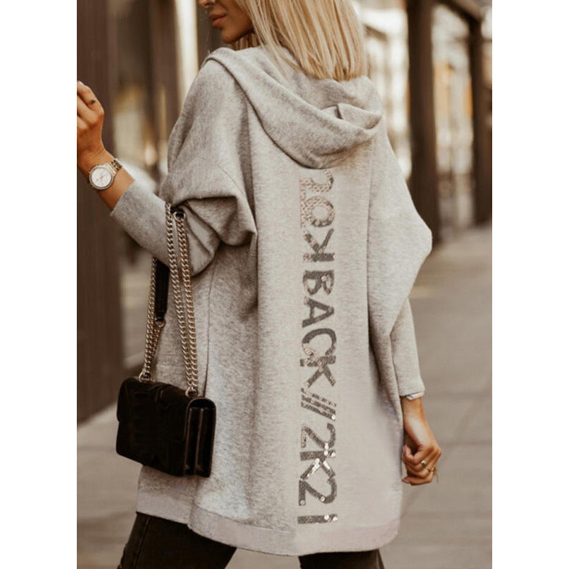 Damen moderne Kapuzenjacke mit asymmetrischem Schnitt R&B