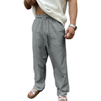 Herren Bequeme Leinenfreizeithose mit elastischem Bund und praktischen Seitentaschen R&B
