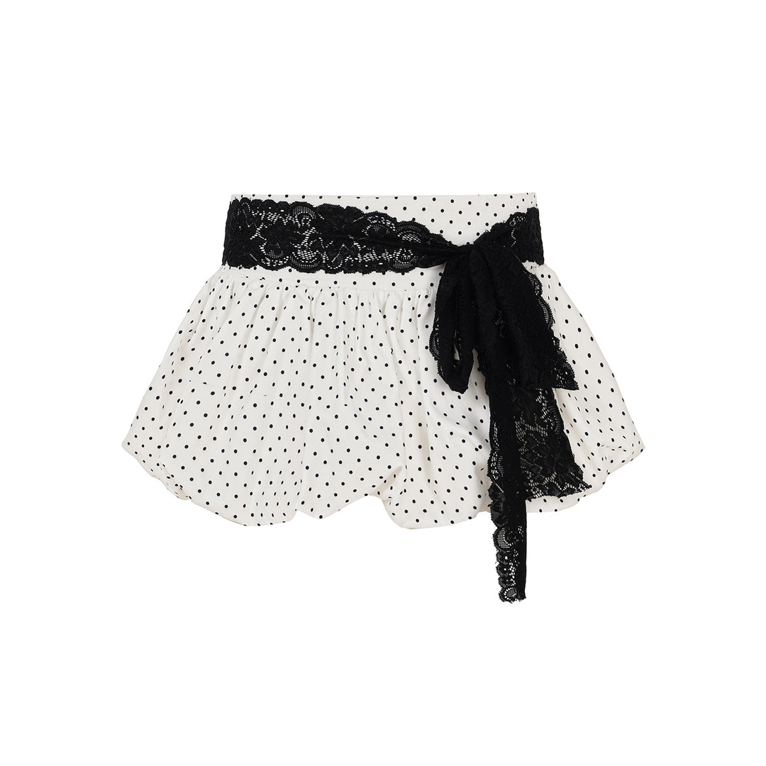 Damen Minikleid mit voluminösem Rüschensaum und dekorativem Gürtel R&B