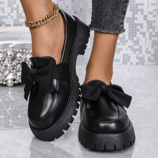 Damen modische Ballerinas mit großen Schleifen R&B