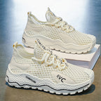 Damen Atmungsaktive Freizeit-Sneaker mit strukturiertem Obermaterial R&B