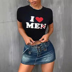 Damen Crop-T-Shirt mit inspirierendem Statementdruck R&B