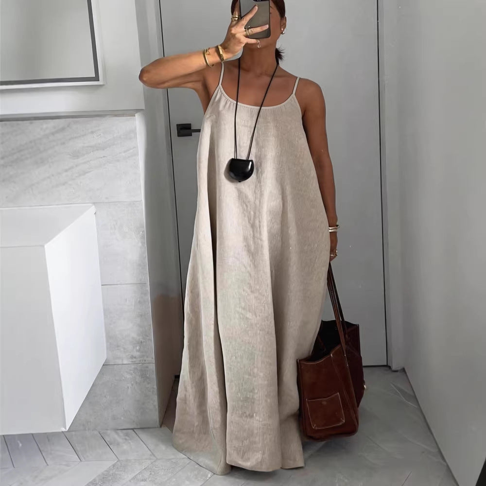 Damen Leichtes Sommerkleid mit tiefem Ausschnitt R&B
