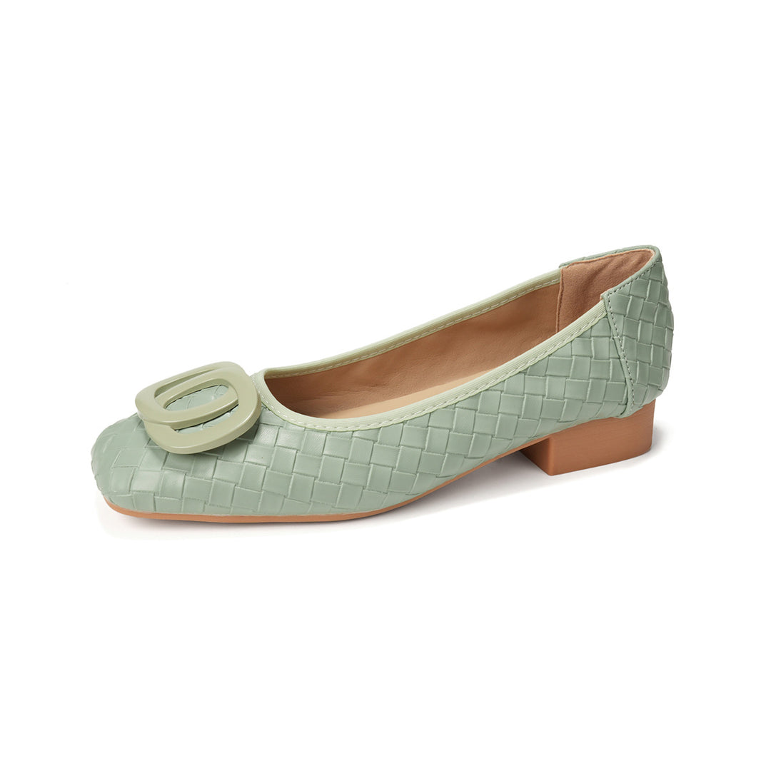 Damen Ballerinas mit schickem Reliefmuster und modischem Schnallenakzent R&B