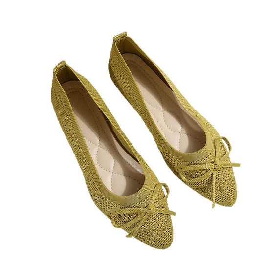 Damen Bequeme und stilvolle Ballerinas mit dekorativer Schleife R&B