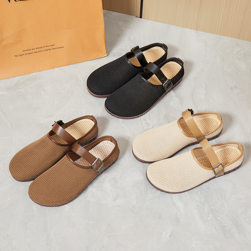Damen Komfortable Freizeit Clogs mit verstellbarem Riemen