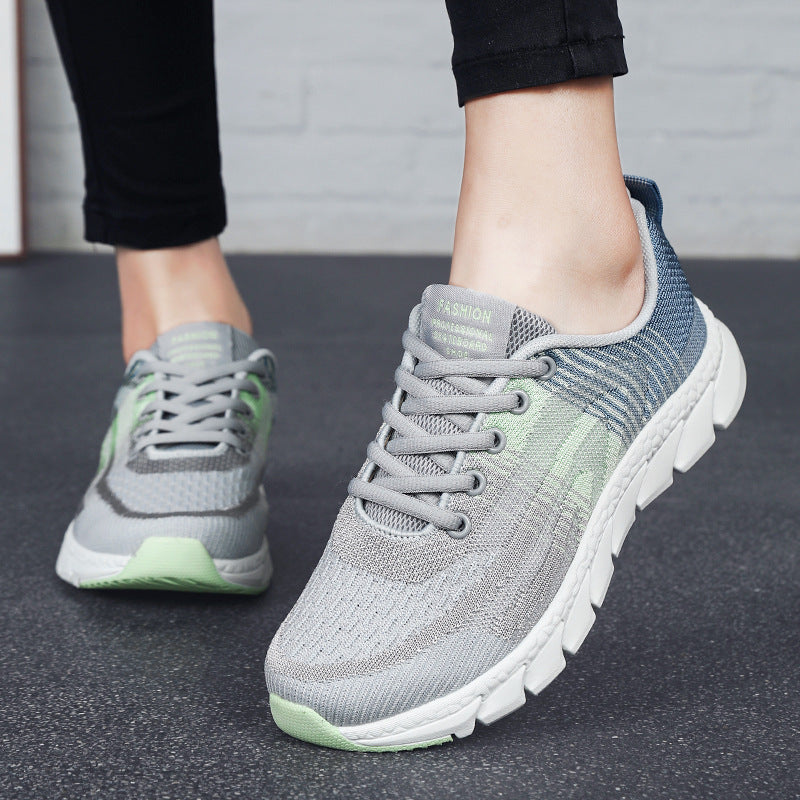 Damen Sportliche Sneakers mit atmungsaktiver Mesh-Oberfläche und stoßdämpfender Sohle R&B