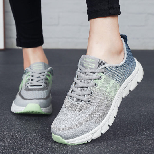 Damen Sportliche Sneakers mit atmungsaktiver Mesh-Oberfläche und stoßdämpfender Sohle R&B