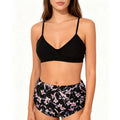 Damen BikinOberteil mit verstellbaren Trägern und floralem Print R&B