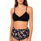 Damen BikinOberteil mit verstellbaren Trägern und floralem Print R&B