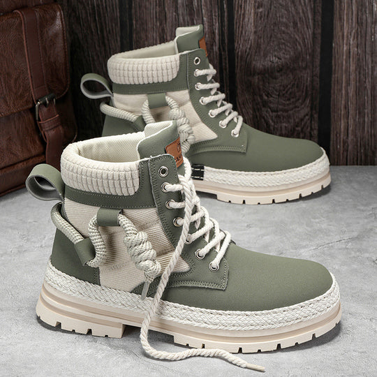 Damen modische und bequeme Winterstiefel mit hohem Kragen und rutschfester Sohle R&B