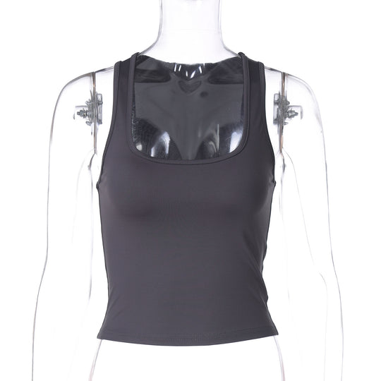 Damen Sportliches Tanktop mit breiten Trägern R&B