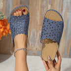 Damen Clogs mit floralem Lochdesign und rutschfester Sohle R&B
