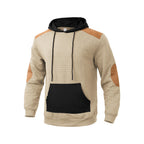 Herren modischer Kapuzenpullover mit strukturiertem Design und Kunstlederakzenten R&B