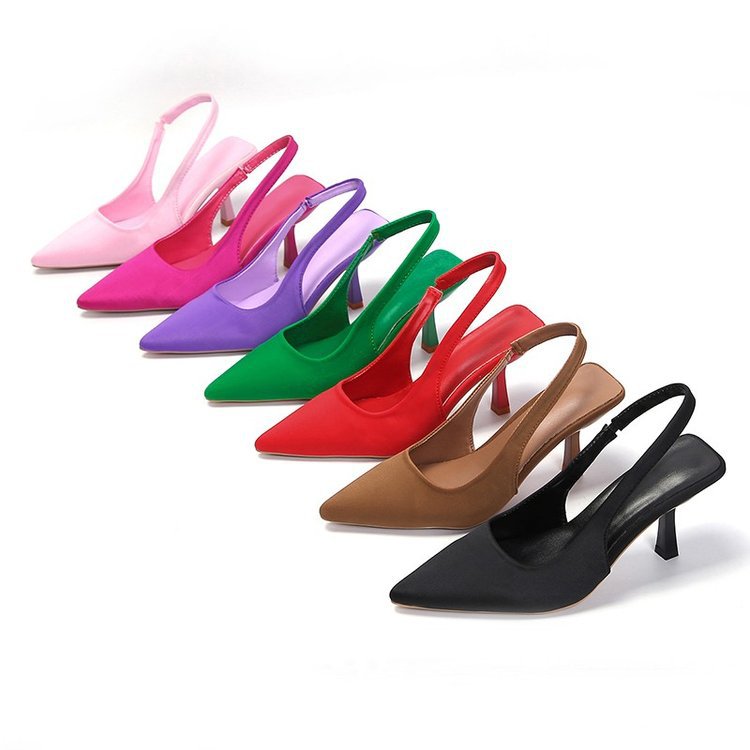 Damen Slingback-Pumps mit elegantem spitzem Design und modischem Absatz R&B