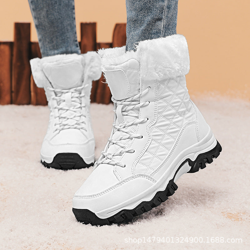 Damen Winterwanderschuhe mit warmem Fleece-Futter und rutschfester Sohle R&B