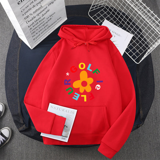 Damen Kapuzenpullover mit kreativem Blumen-Grafikdesign und bequemer Passform R&B