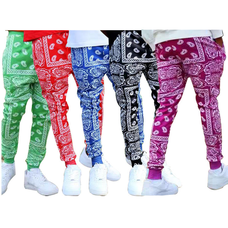 Herren Cargo-Jogginghose im extravaganten Paisley-Muster R&B