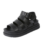 Damen bequeme Riemensandalen mit verstellbarem Schnallenverschluss R&B