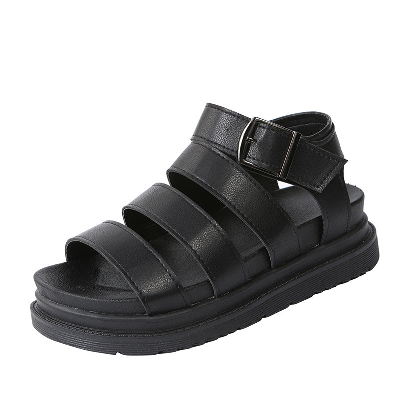 Damen bequeme Riemensandalen mit verstellbarem Schnallenverschluss R&B