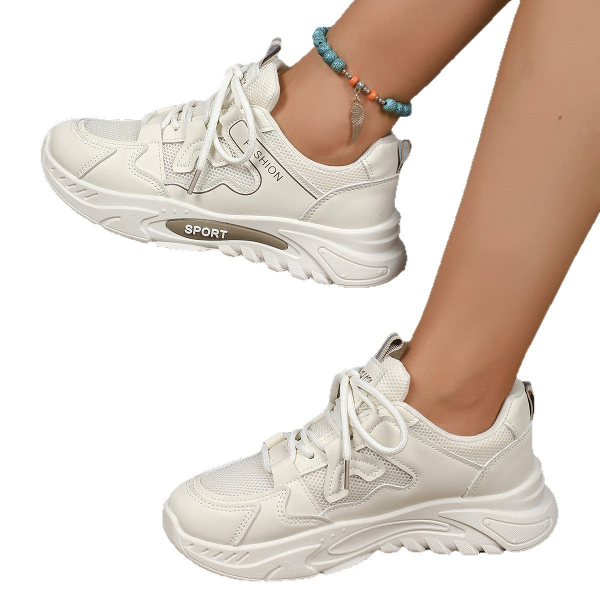 Damen Sportliche Sneakers mit atmungsaktivem Obermaterial und rutschfester Sohle R&B