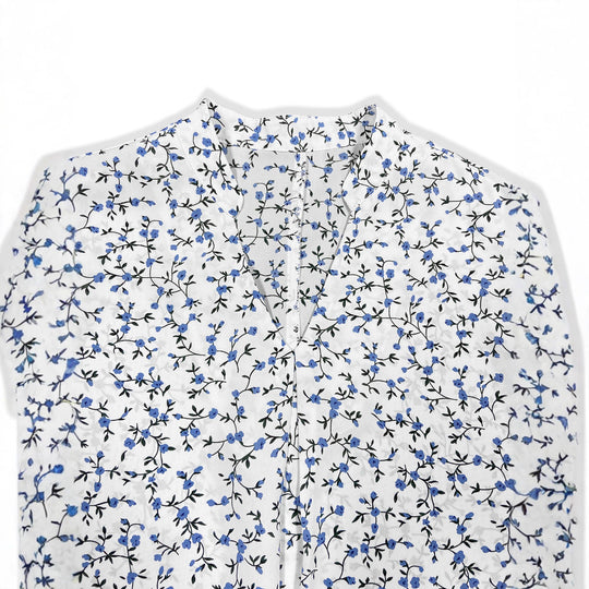 Damen Bluse mit floralem Muster und Rüschenärmeln R&B