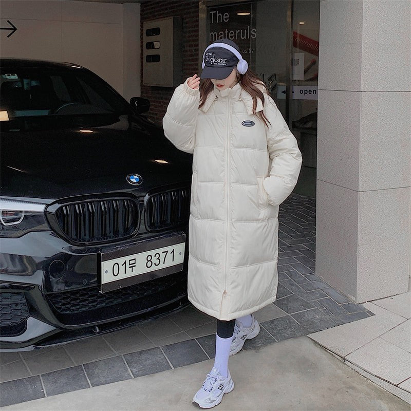 Damen Langer isolierter Pufferparka mit hohen Seitentaschen R&B