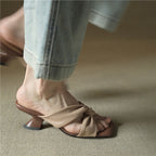 Damen Mules mit raffiniertem Knoten-Design R&B