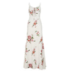 Damen Maxikleid mit floralem Design und verstellbaren Spaghettiträgern R&B