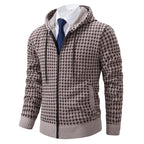 Herren elegante und bequeme Strickjacke mit Kapuze R&B