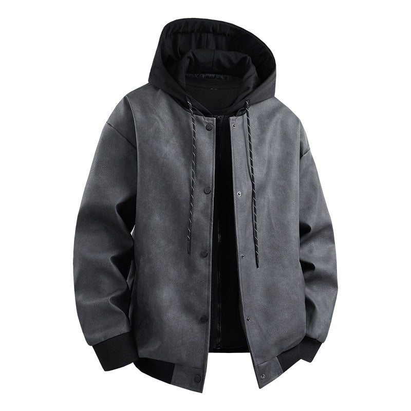 Herren modische Übergangsjacke mit abnehmbarer Kapuze und sportlichen Akzenten R&B