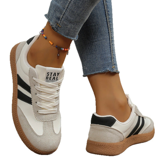 Damen Sneakers im sportlichen Retro-Design mit atmungsaktiven Mesh-Einsätzen und bequemer Sohle R&B
