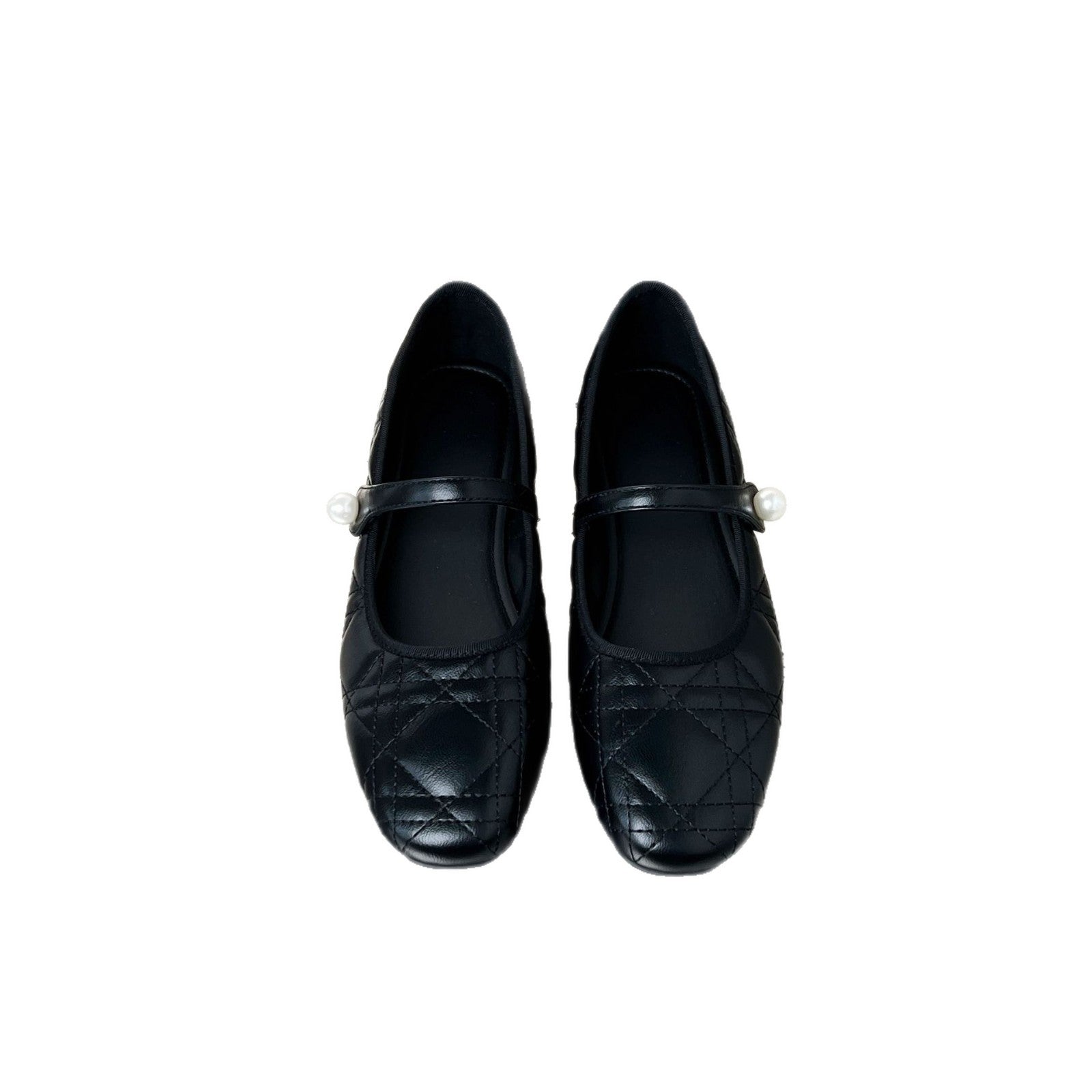 Damen elegante Ballerinas mit hochwertiger Lederoberfläche und modischen Riemen R&B