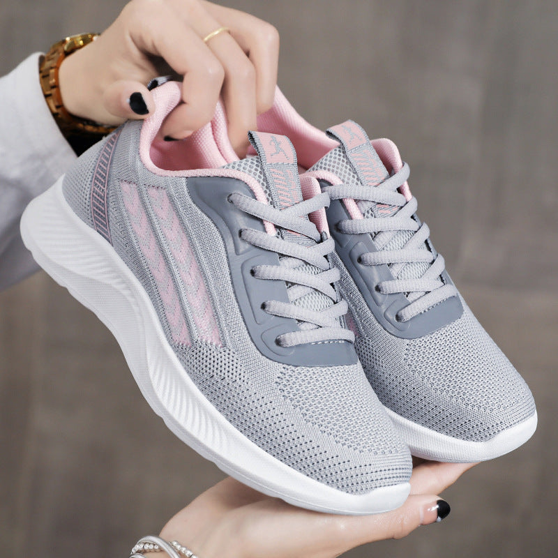 Damen Atmungsaktive Sport Sneakers mit flexiblem Strickdesign R&B