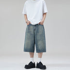 Damen Weite Denim-Culotte im lässigen Schnitt R&B