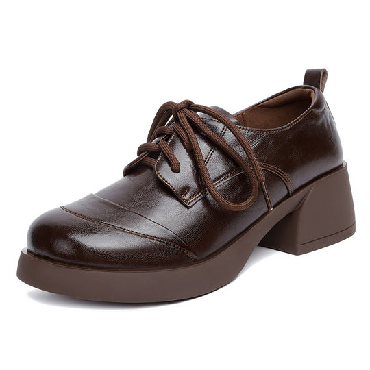 Damen Schnürschuhe mit komfortablem Blockabsatz und eleganter Optik R&B