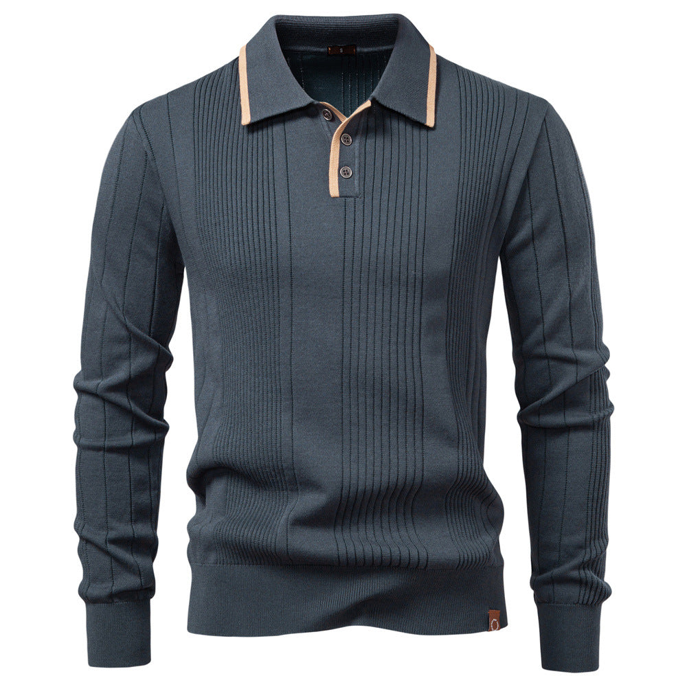 Herren Langarm Polohemd R&B