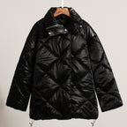 Damen gepolsterte Steppjacke mit hohem Kragen und praktischen Taschen R&B