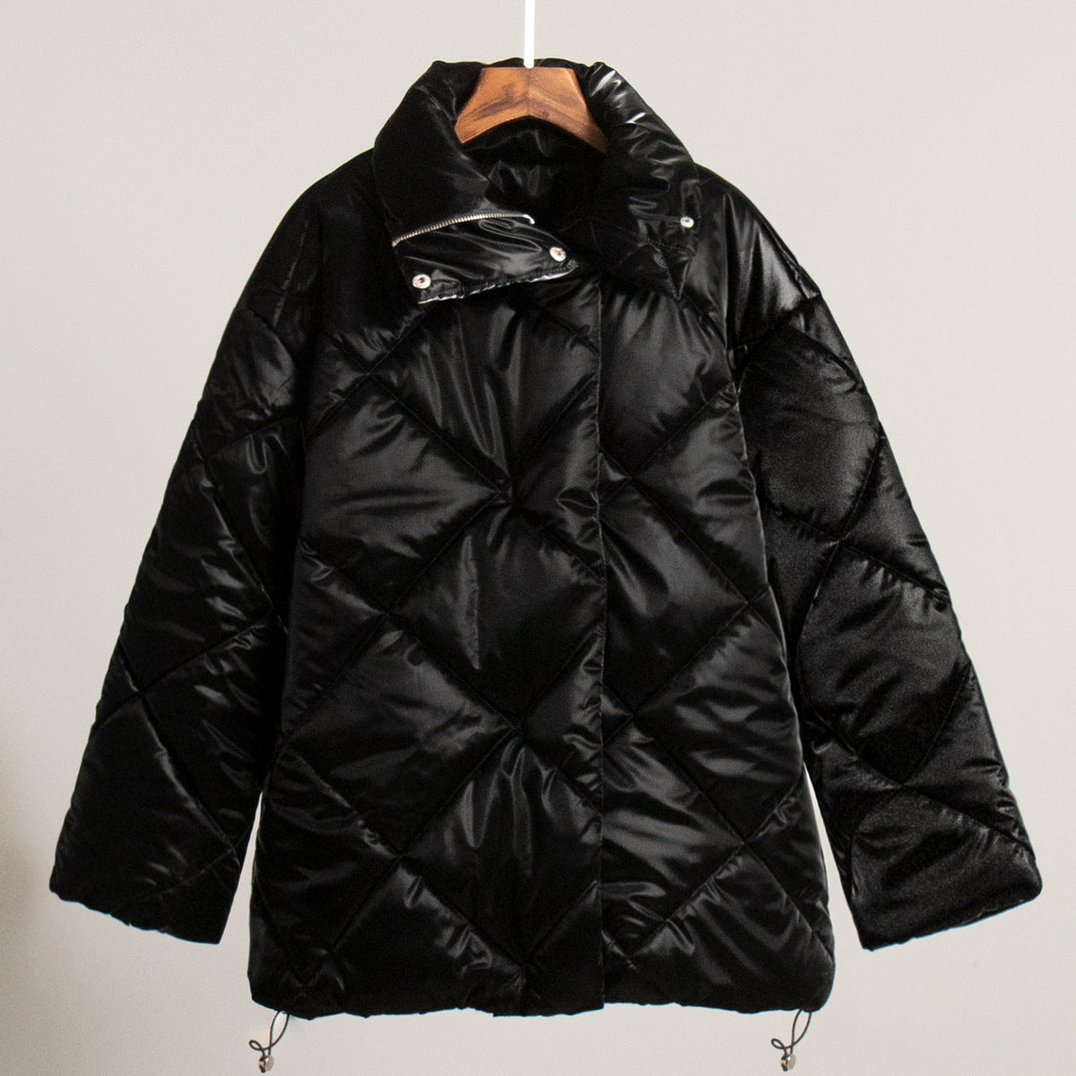 Damen gepolsterte Steppjacke mit hohem Kragen und praktischen Taschen R&B