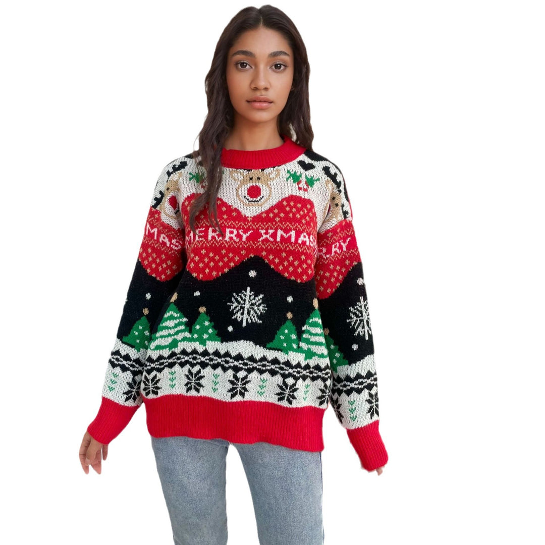 Damen Weihnachtspullover mit festlichen Motiven und bequemer Passform R&B