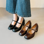 Damen Mary Jane Pumps mit modischem Riemchen R&B