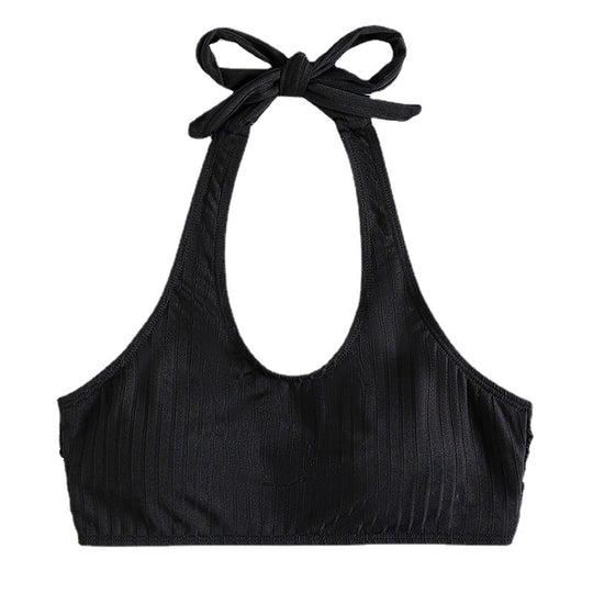Damen Sportlicher Crop-Top mit Rippstruktur R&B