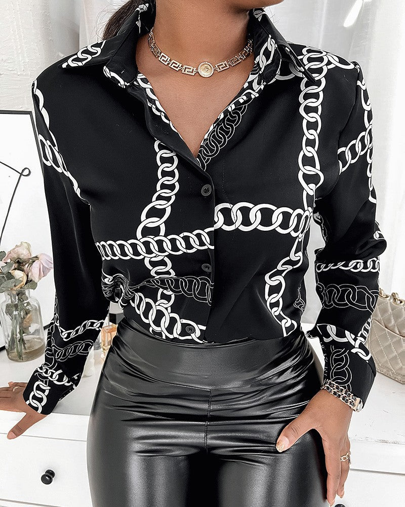 Damen Modernes und stilvolles Langarmhemd R&B