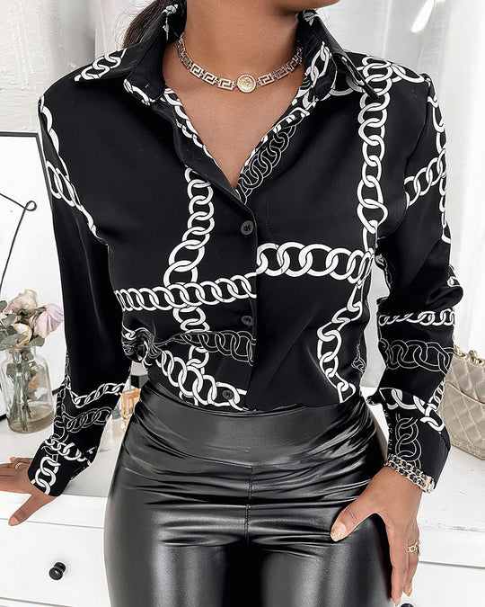 Damen Modernes und stilvolles Langarmhemd R&B