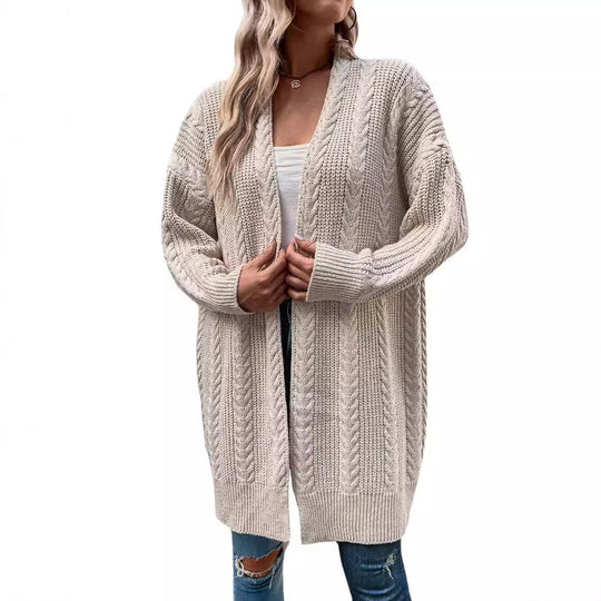 Damen Grobstrick Cardigan mit weitem Schnitt und strukturierter Optik R&B