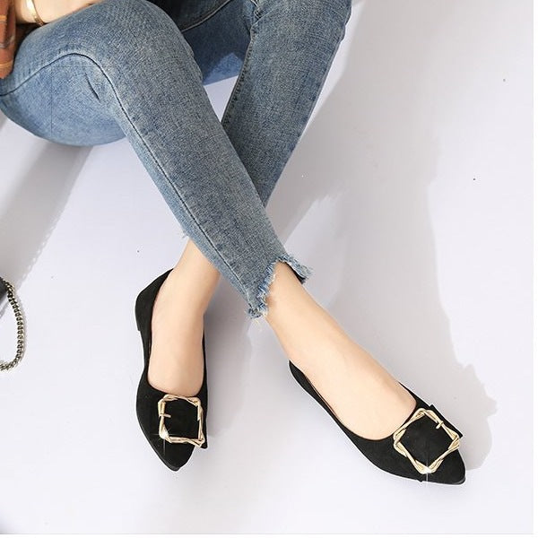 Damen Elegante Ballerinas mit modischem Schmuckdetail R&B